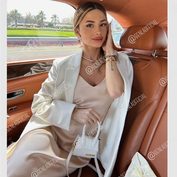 ZARA SATIN SLIP DRESS SALMON PINK - Picture 3 of 12